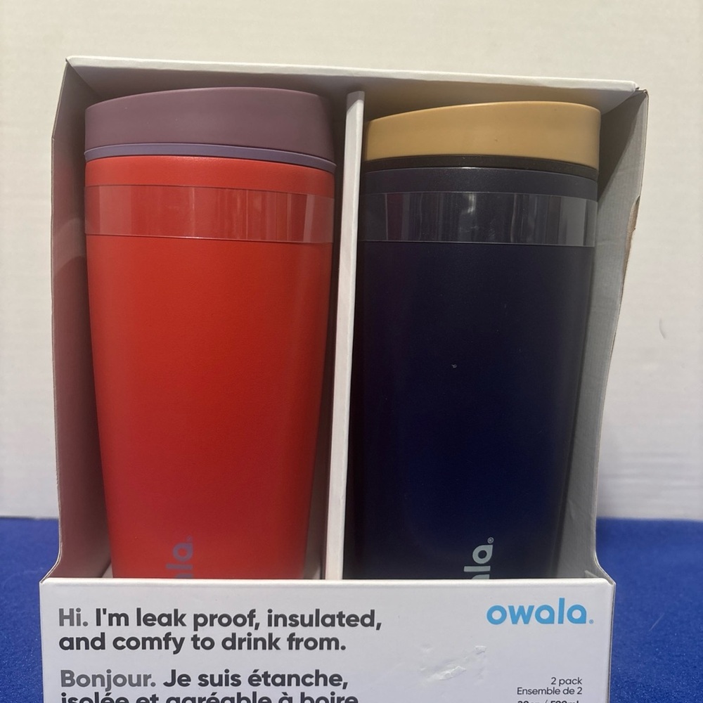 Owala 20oz stainless steel cups. NIB 2 pack